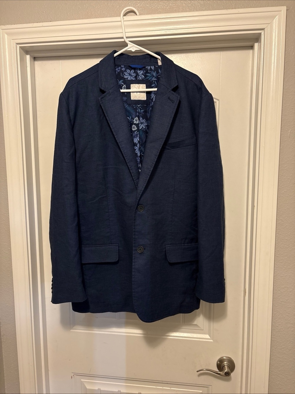 Latigo Beach Linen-Blend Blazer Tommy Bahama XL Mens Jacket Navy Blue